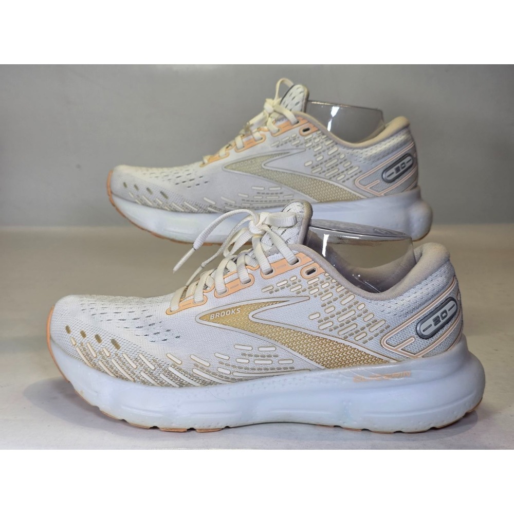 Brooks‎ Glycerin 20 Women's Sneakers Size 9.5 White Ivory Athletic Running Shoes - Picture 2 of 13